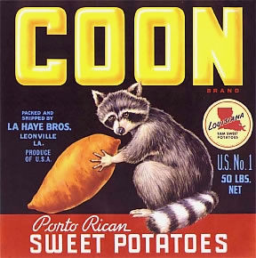 fruit crate label louisiana  yams